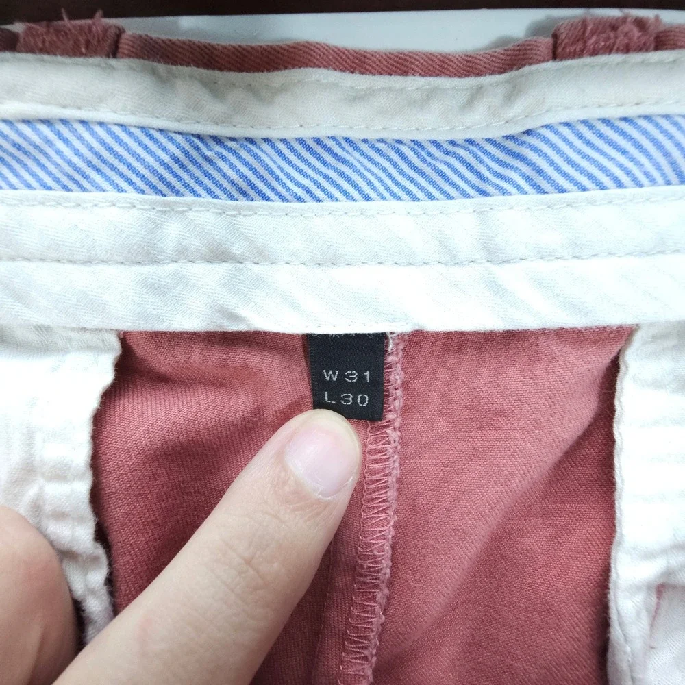 Streetwear J Crew 484 Essential Chino Mens 31x30 Pink Slim Fit Pants